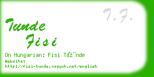 tunde fisi business card